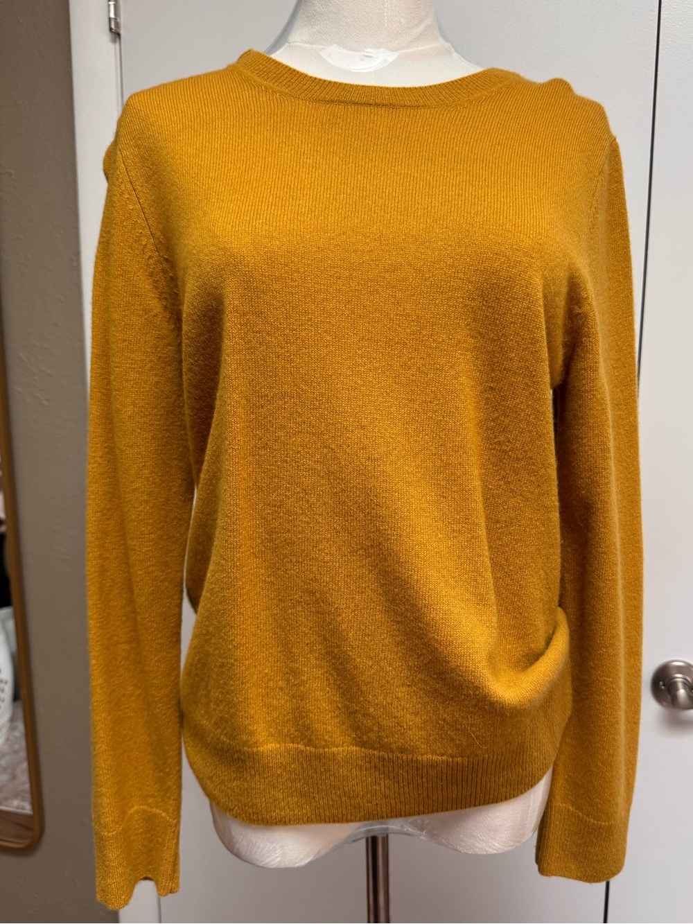 Quince Women's Cashmere Sweater in Mustard Gold